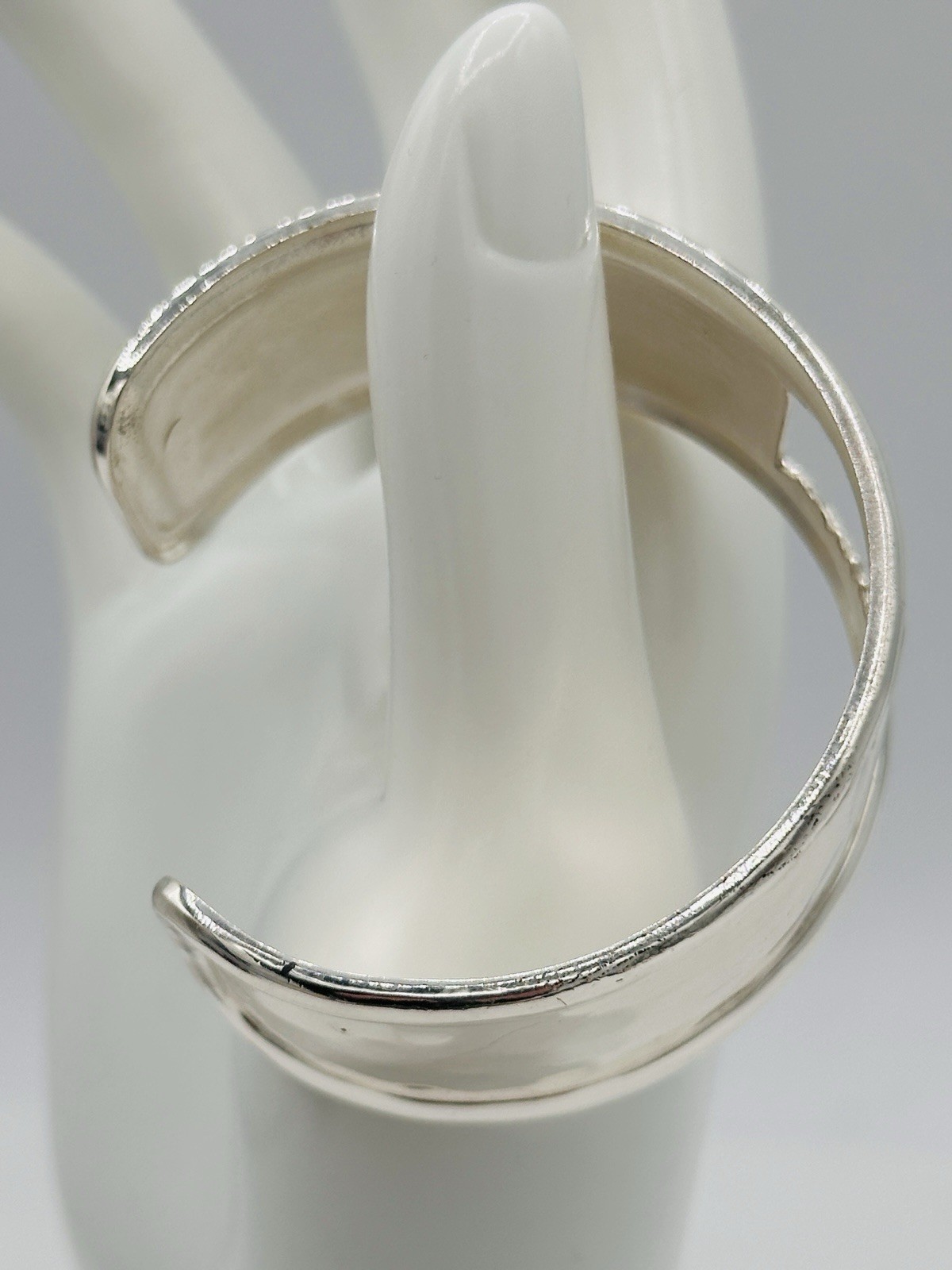 Rustic Cuff Oklahoma State Cutout Silver Tone Wide Cuff Bracelet Hammered