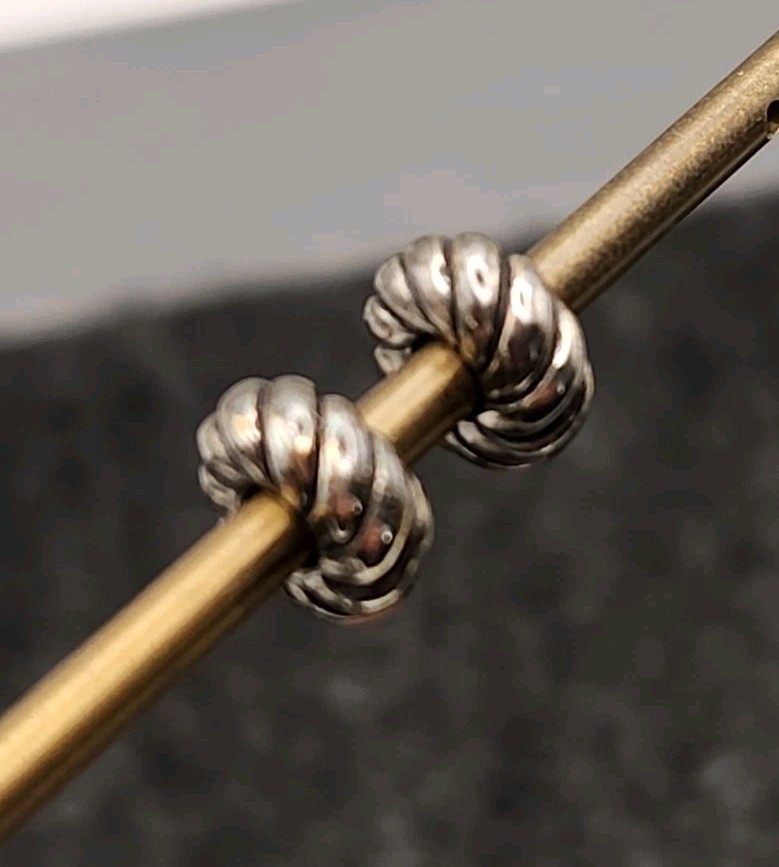 Brighton Two Mini Charm Spacer Beads Silver Set of 2