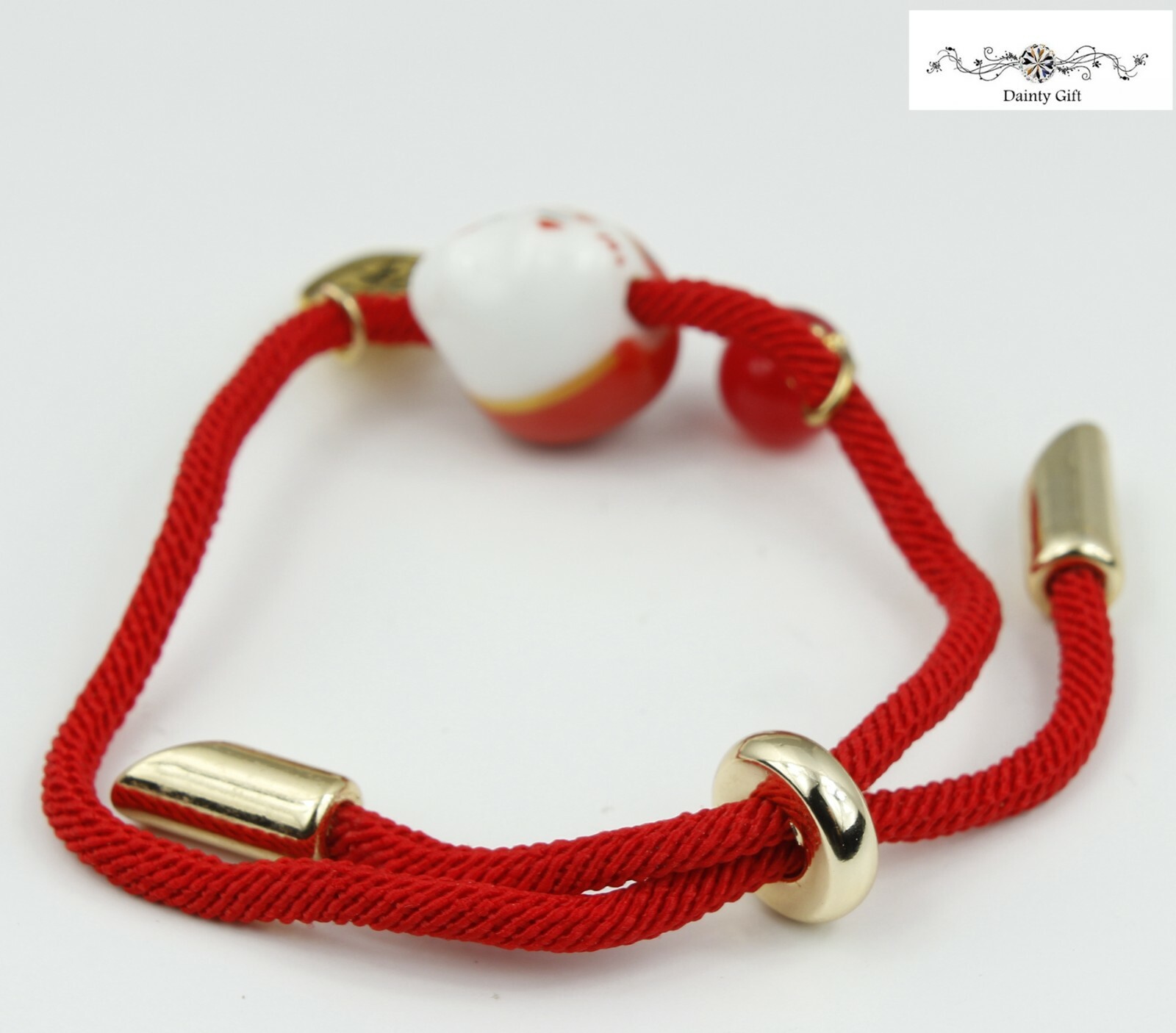 Girl/Women Cute Lucky Cat Improve Wealth Adjust Red Rope Hand Bracelet