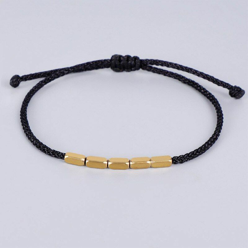 Tibetan Copper Bead Bracelet Adjustable Rope Chain Fashion Jewelry Luck Gift NEW