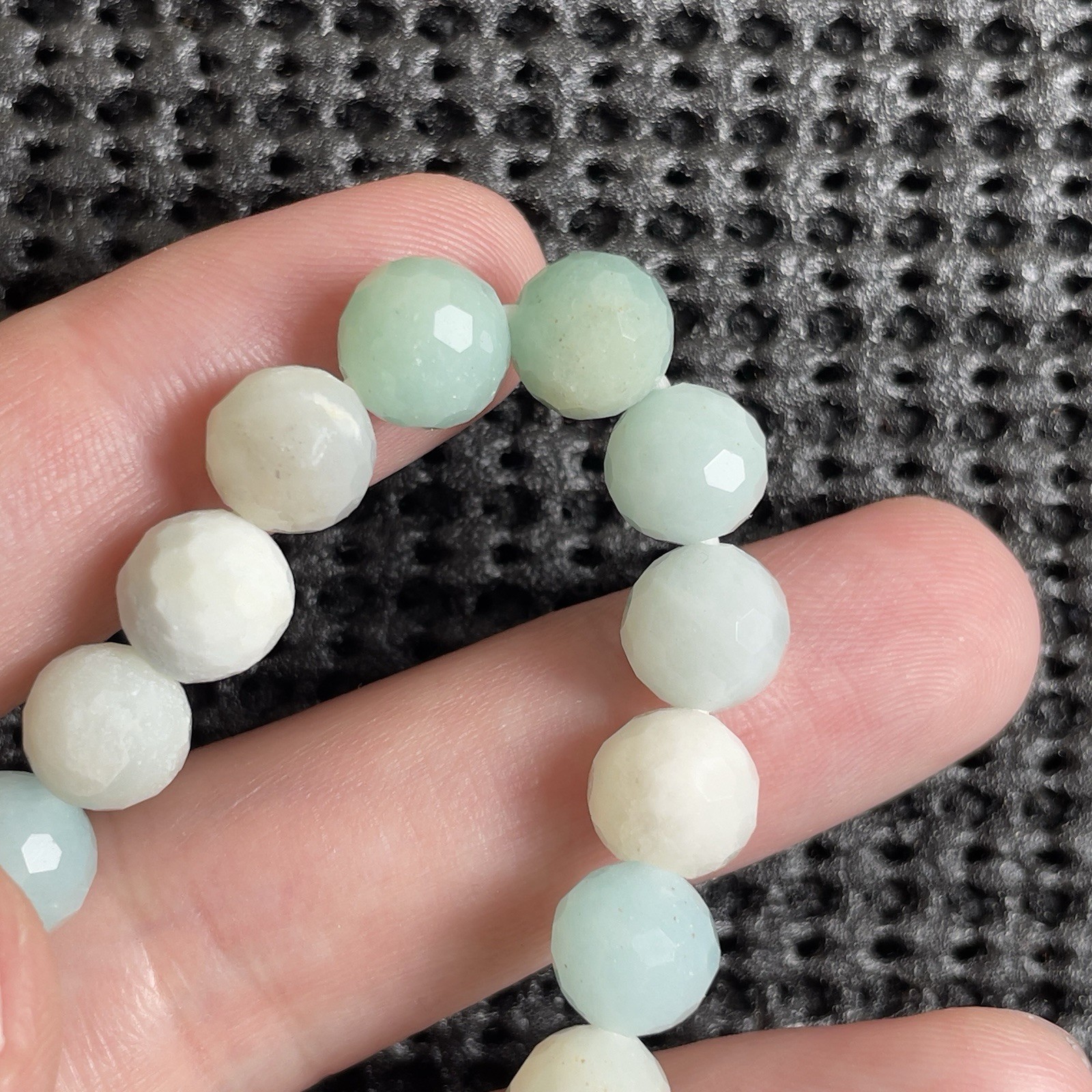 Natural Faceted Amazonite 8mm Stretchy Crystal Bracelet Healing Energy Gift Gem
