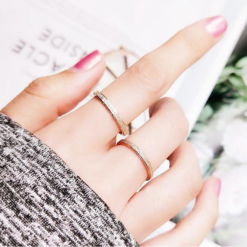 2mm Silver Gold Plated Stainless Steel Stackable Stardust Ring Band SZ 3-10