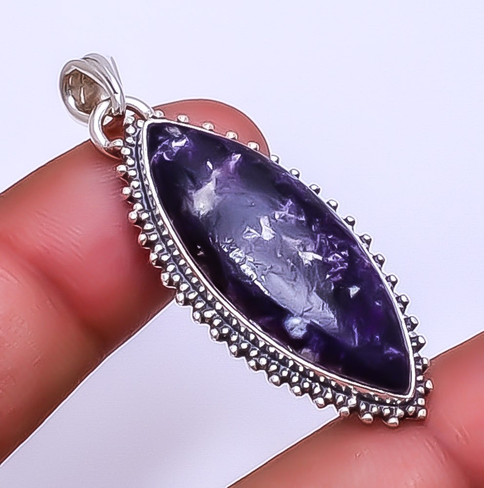 Lepidolite – San Diego Gemstone 925 Sterling Silver Pendant 1.95″ P_9359_148_33