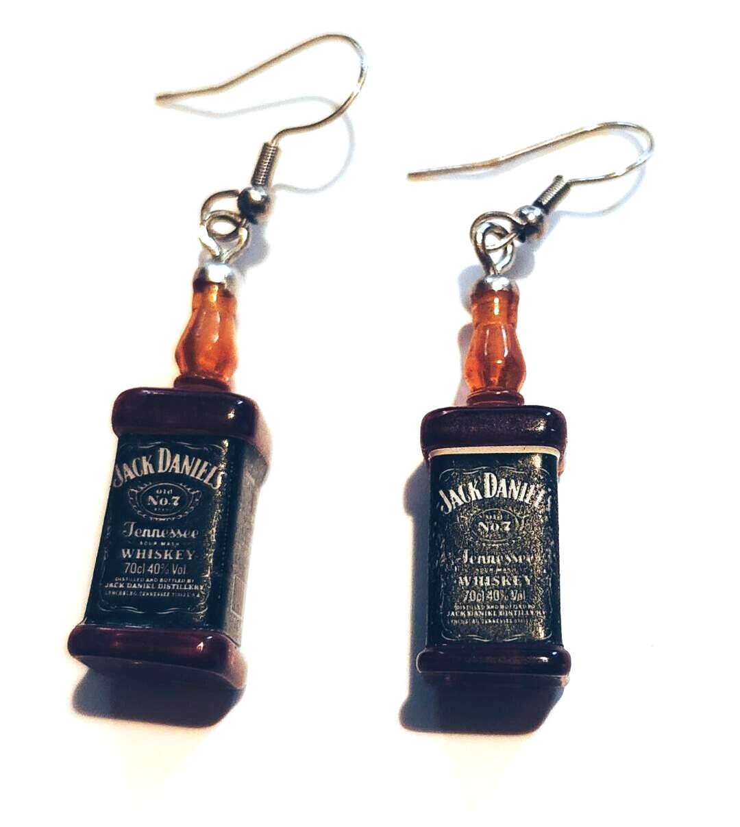 Whiskey Earrings, Whiskey Bottle Earrings, Novelty Jewelry, Liquor Bottle