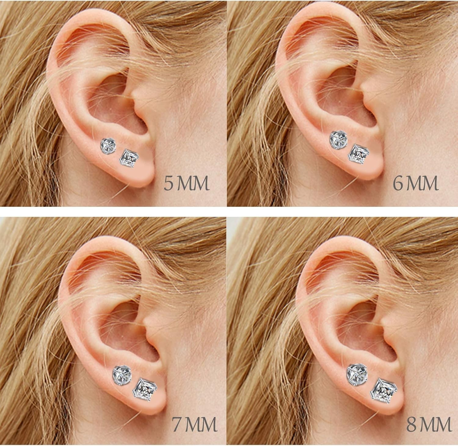Chic Silver-tone Magnetic Stud Earrings – 2 Pairs, Perfect Gift for Any Occasion