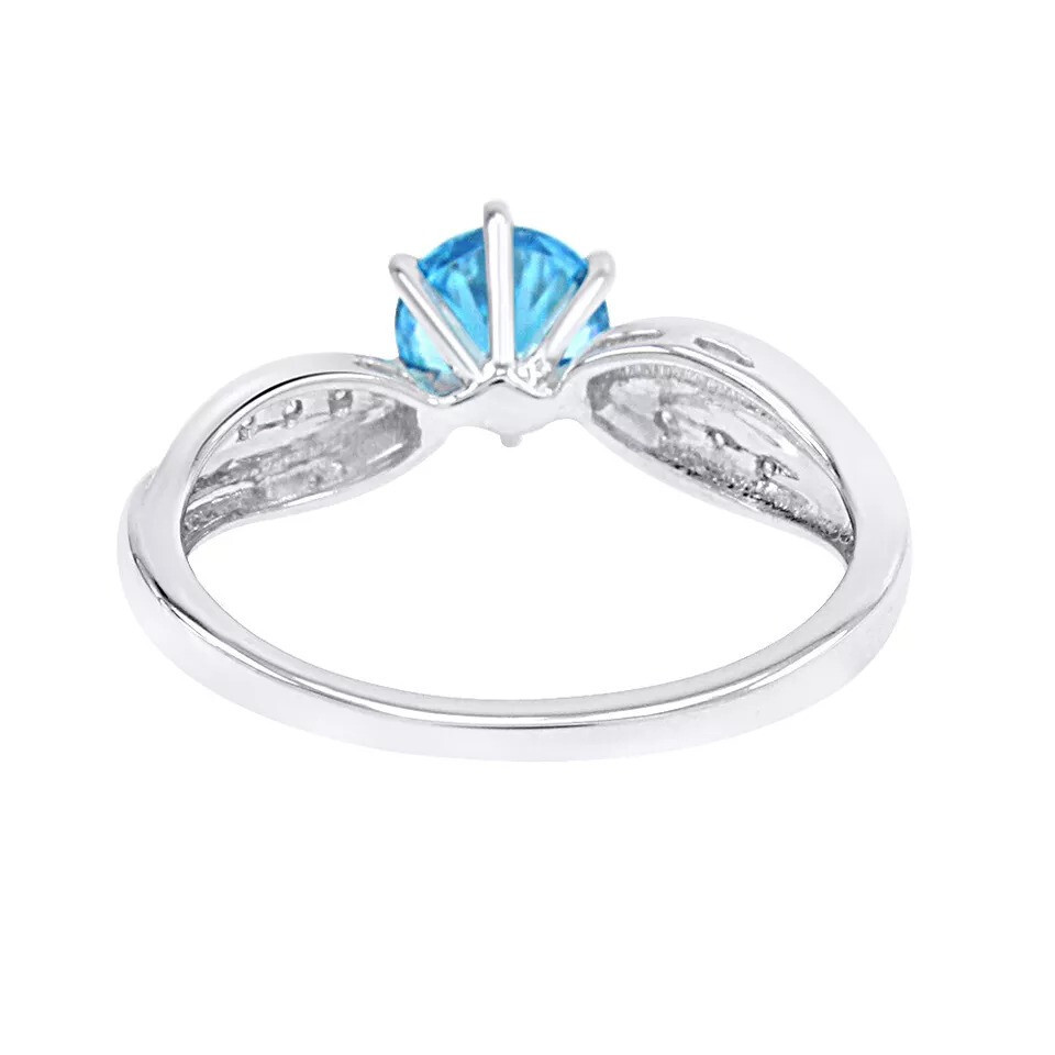 1.00 Ct Blue Diamond Fancy Solitaire Engagement Ring In 14K White Gold $1317.36