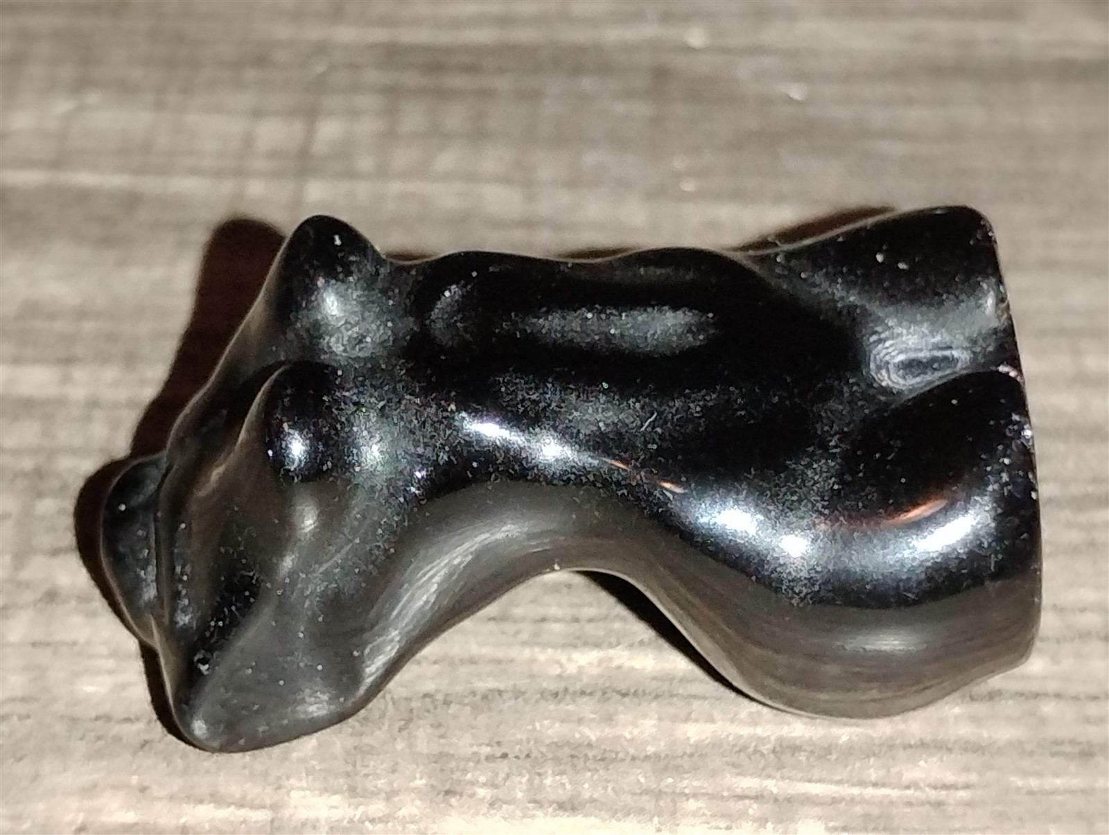 Black Obsidian Female Torso Stone 1.5″ (Inches) Tall 18.3 g Carved Model Woman