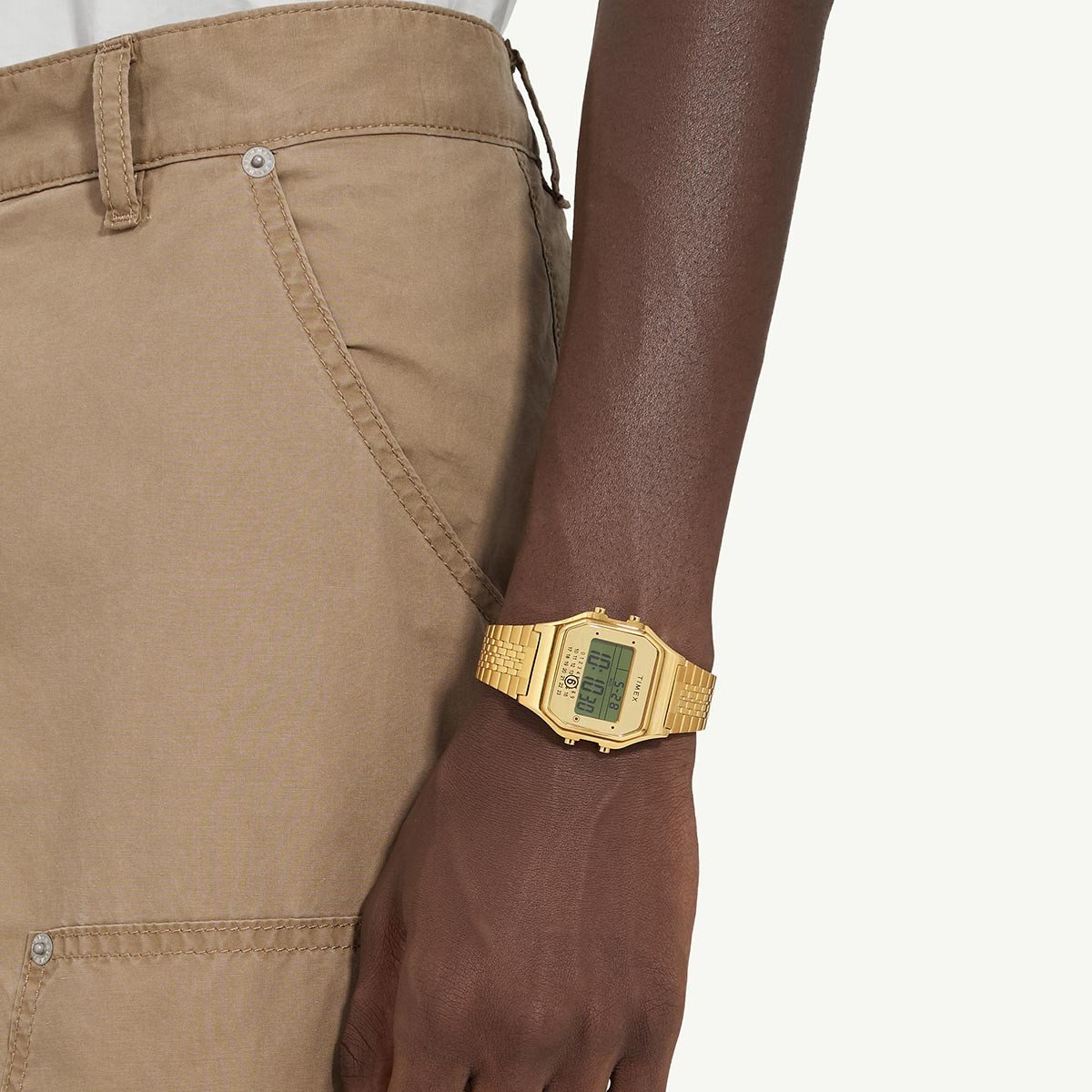 Timex x MM6 Maison Margiela Limited Edition Gold Watch & Bracelet Set TWG067500