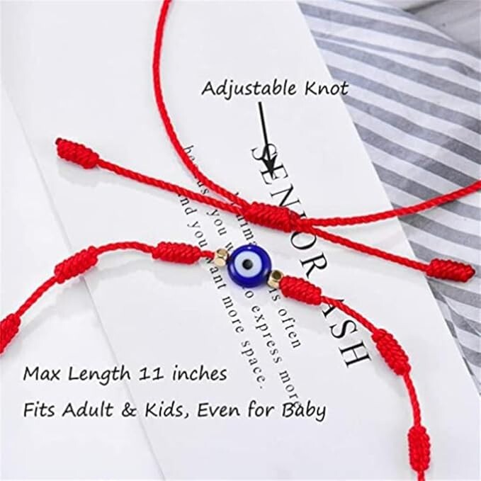 Handmade Evil Eye Red String Good Luck Bracelet For Baby/Adults Healing ReikGift
