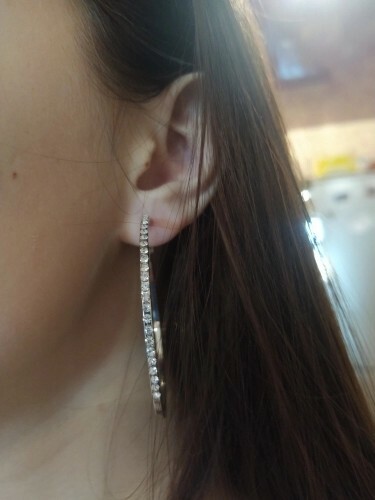 New Earrings Women Fashion Trendy Big Round Hoop Earrings Circle Elegant Simple