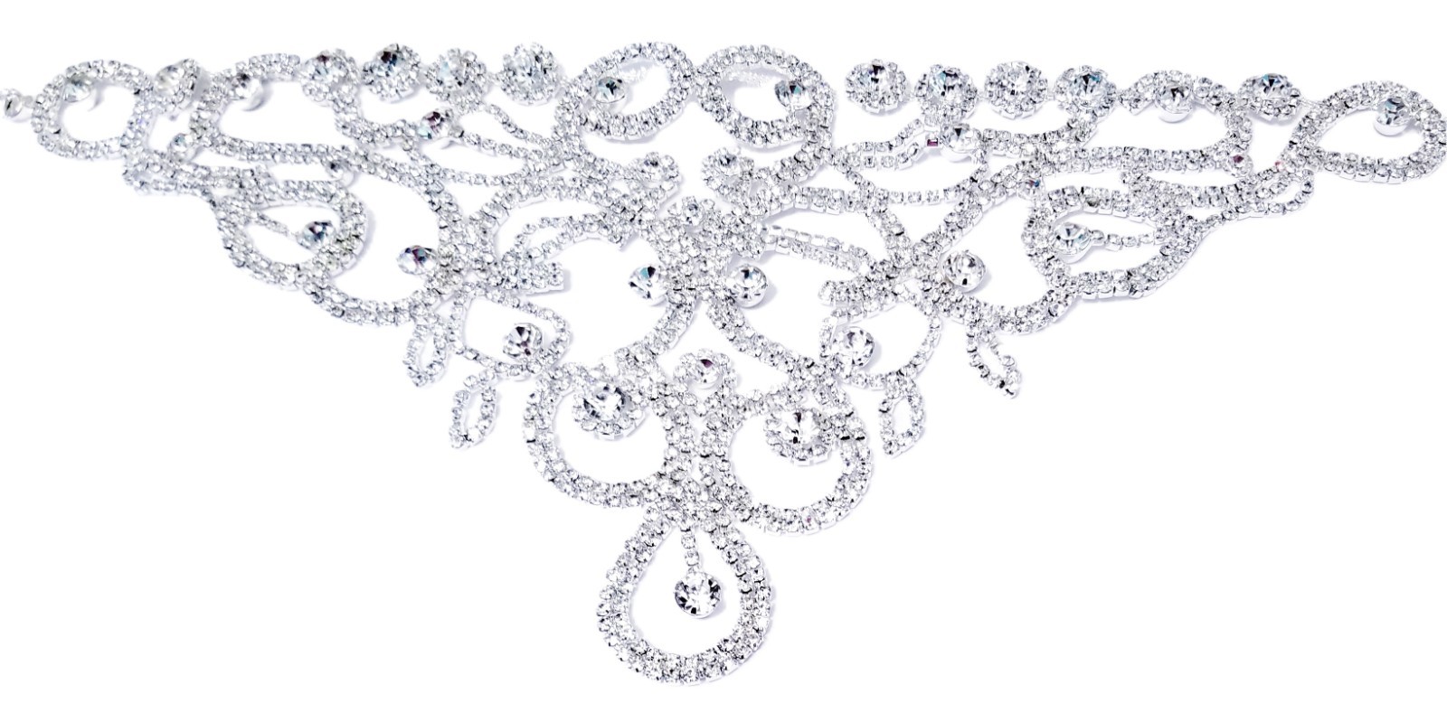 Clear Crystal Choker Rhinestone Crystal Necklace Bridal Prom Pageant Jewelry