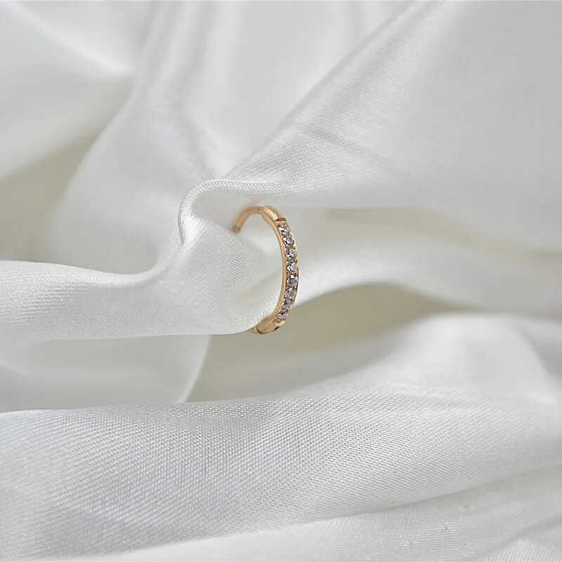 20Pcs 1.2mm 1.6mm CZ Hoop Ring Earring Piercing Ear Helix Cartilage Ear Stud HOT
