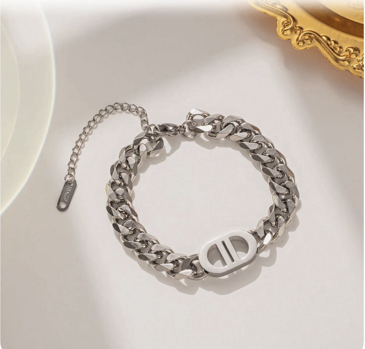 Minimalist Geometric Titanium Steel Gold/Silver/Rose Gold, Bracelet