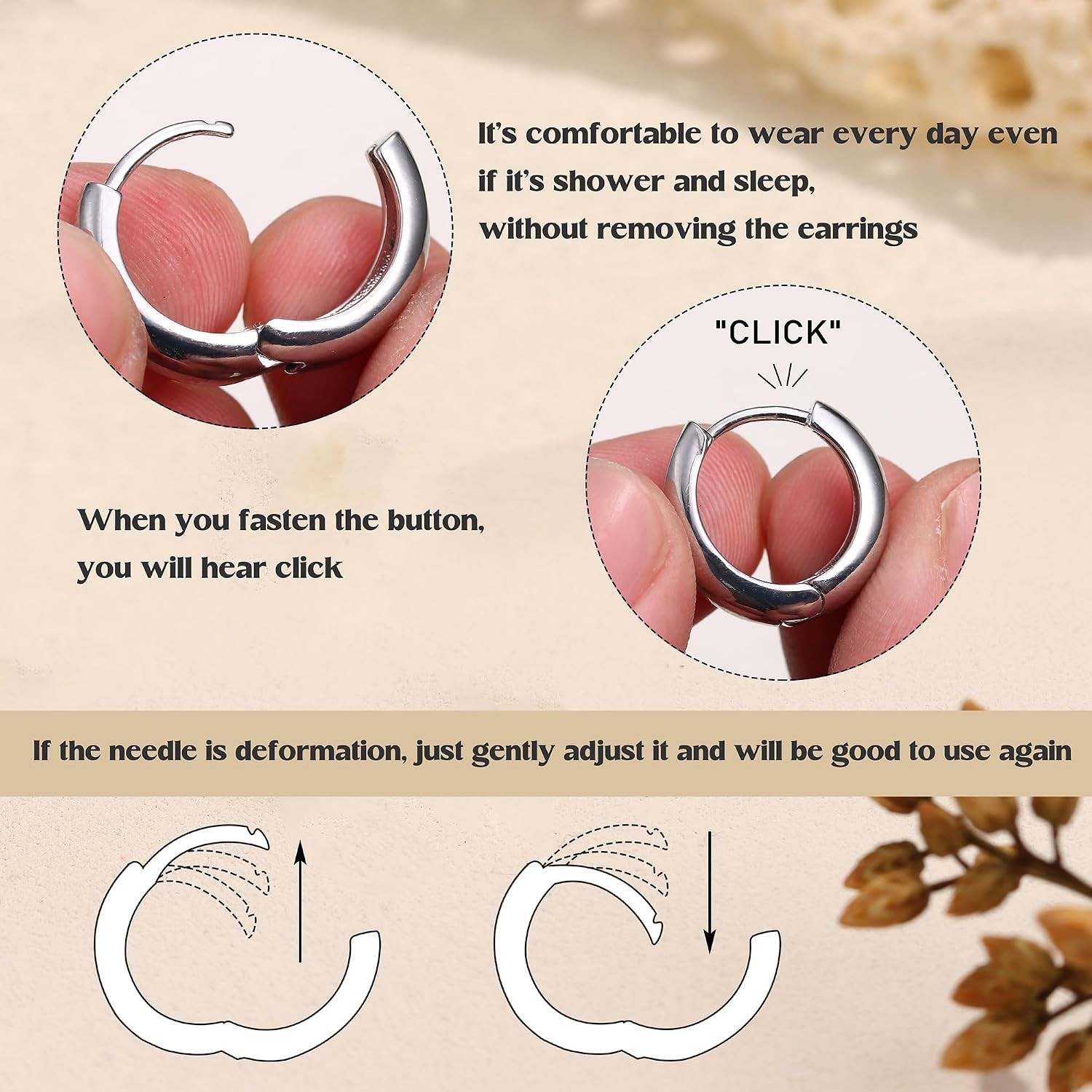 Lightweight & Stylish 14K Gold Plated Small Hoops – Perfect for Everyday Wear