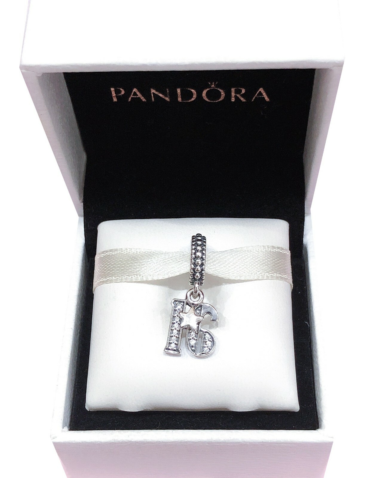 NEW Authentic PANDORA 925 Happy Sweet 16th Celebration Charm Pendant 797261CZ
