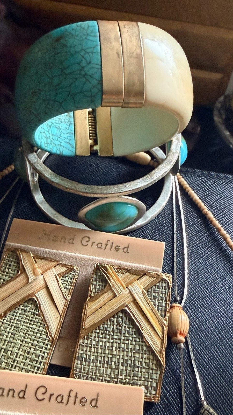 Boho Jewelry Collection Including Hand-Crafted Woven Rattan Earrings & more