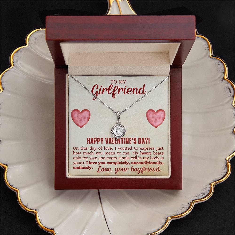 To My Girlfriend Necklace, Birthday Anniversary Valentine Gift for Girlfriend
