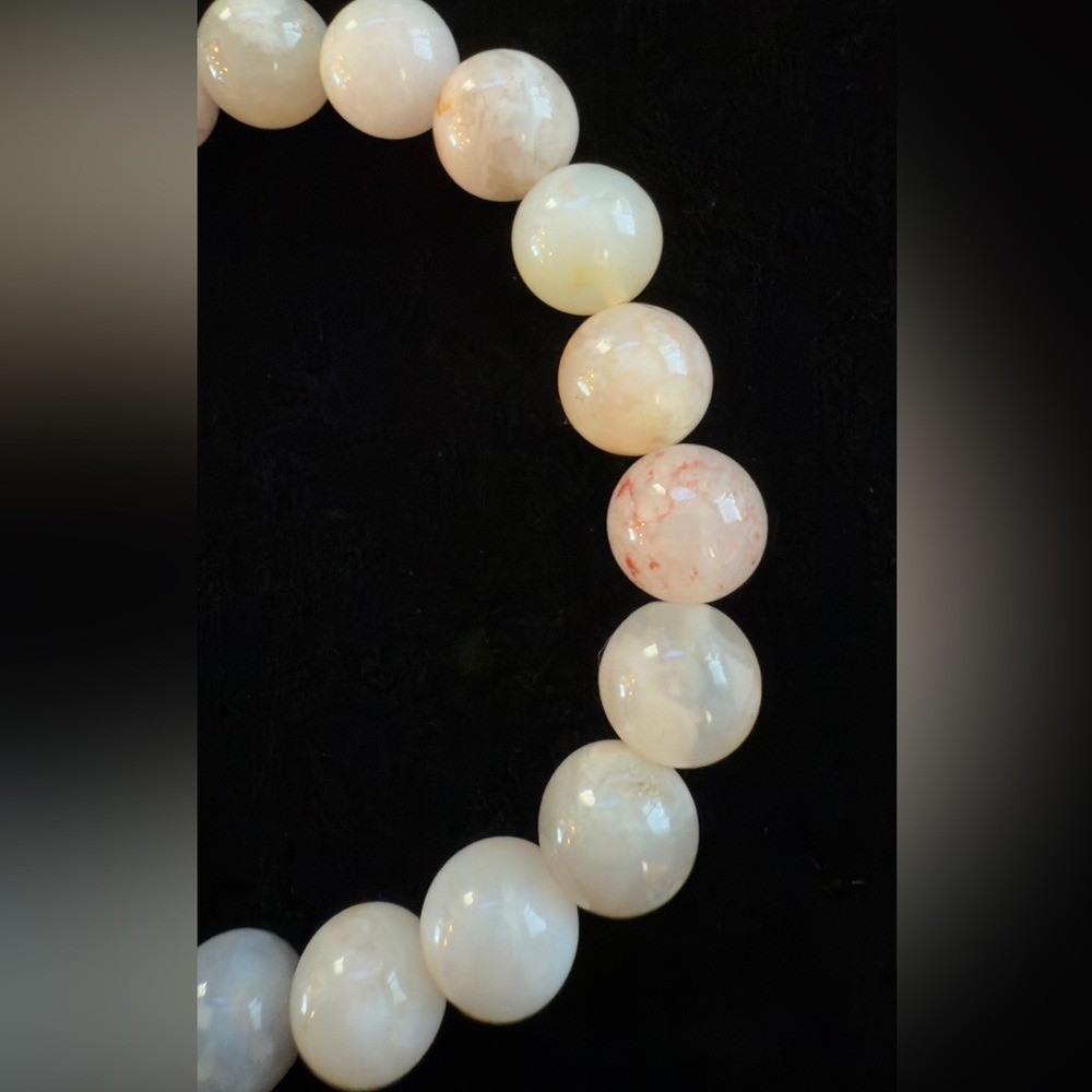 Authentic Flower Agate 10mm Beaded Stretchy by Bombshell Beads