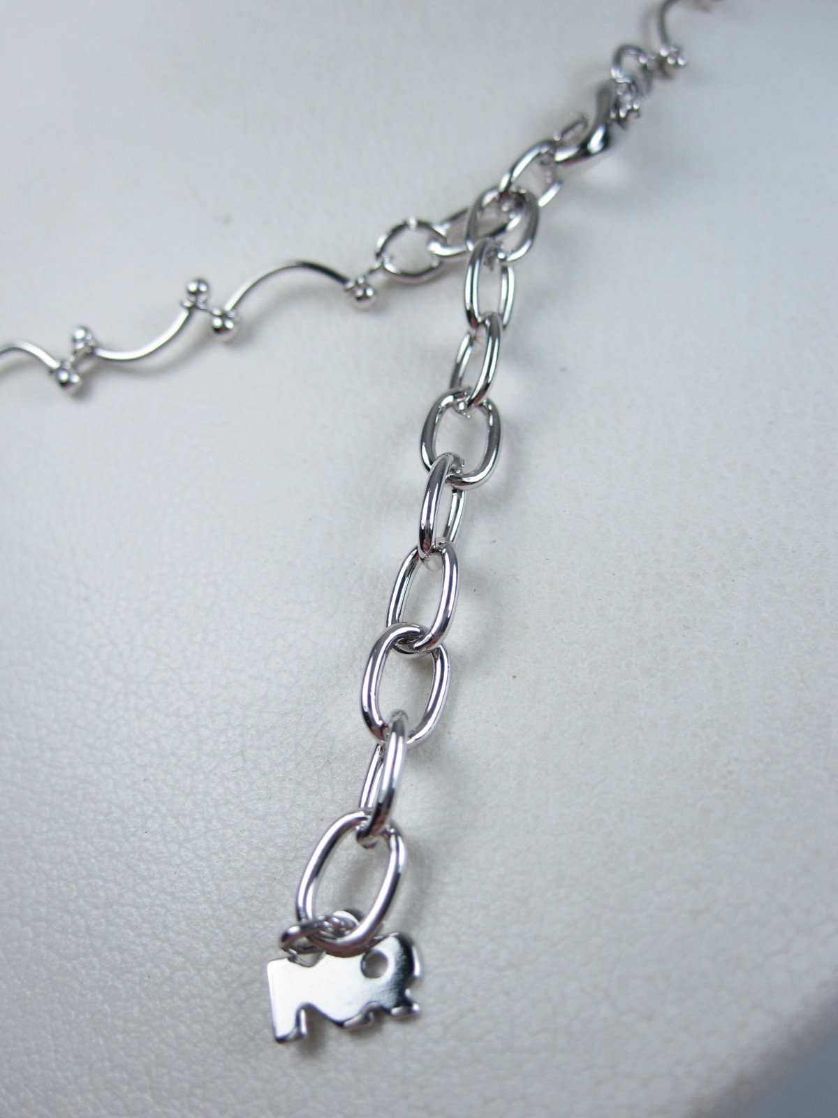 Nina Ricci Rhodium Plated Necklace with Swarovski Crystals 16-18″ – 9557
