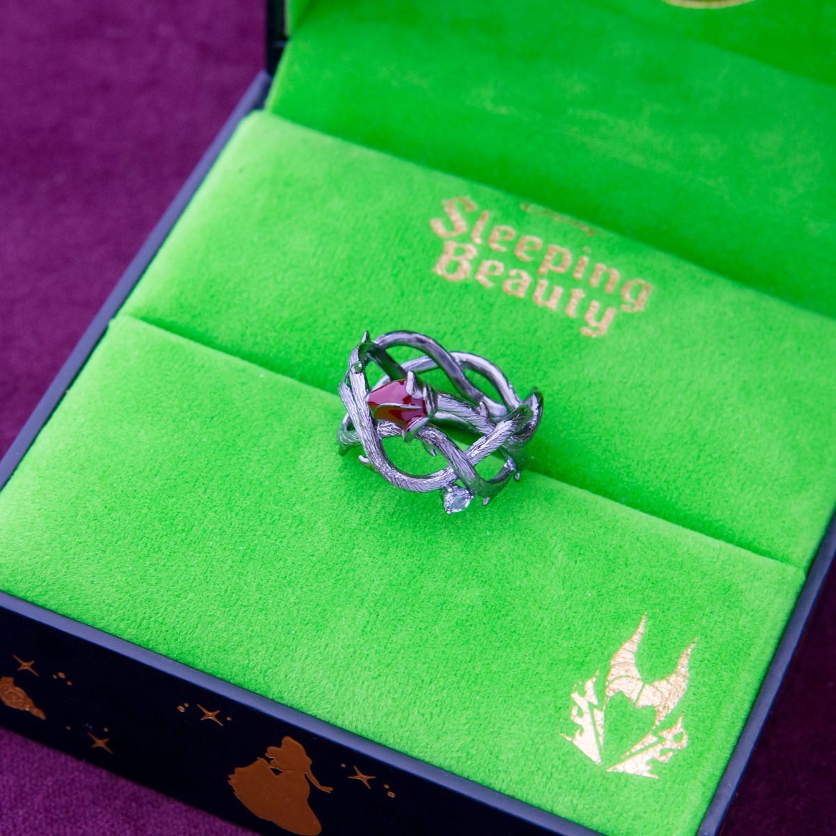 Disney X RockLove NEW ‘Sleeping Beauty’ Briar Rose Ring in Silver – Band Size 7