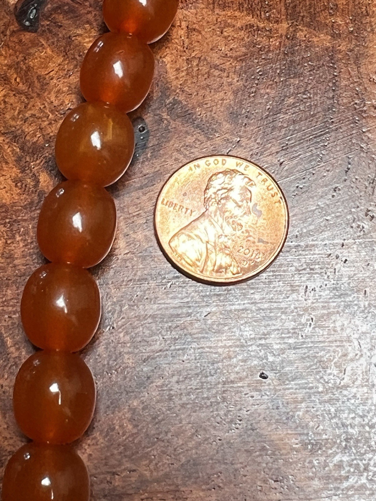 Vintage Deco Baltic Amber Butterscotch Beads Necklace 69g