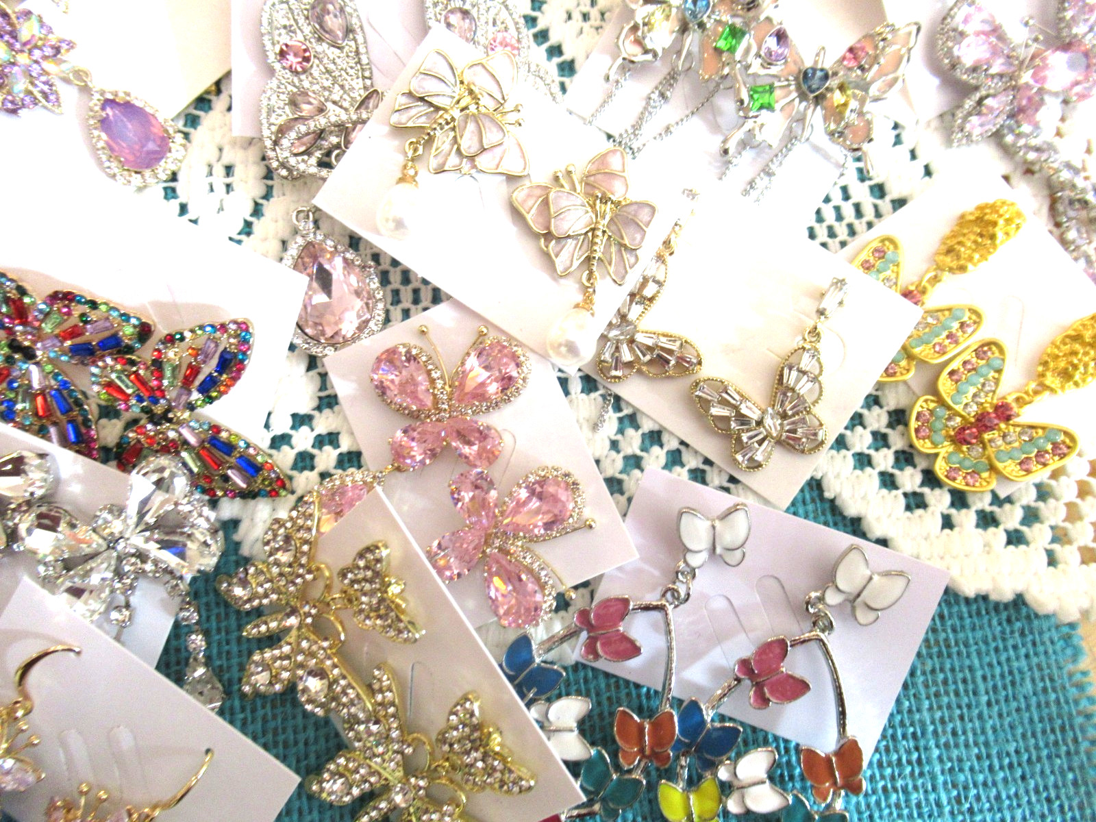Lot 15 Pairs LOVELY Excellent Quality Butterfly Earring Butterflies Earring NEW