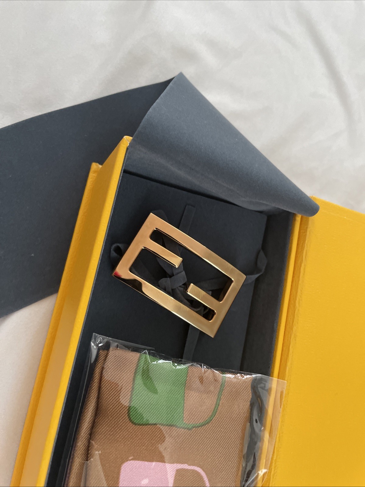FENDI BRACELET/SHOPPER/SILK+METALFOB3W NWB