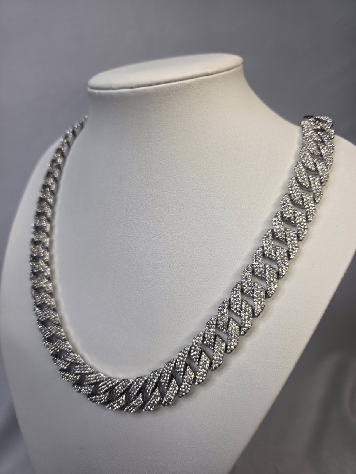 24” Iced Out Cuban Link Chain Heavy Solid Look Mens Hip Hop Necklace