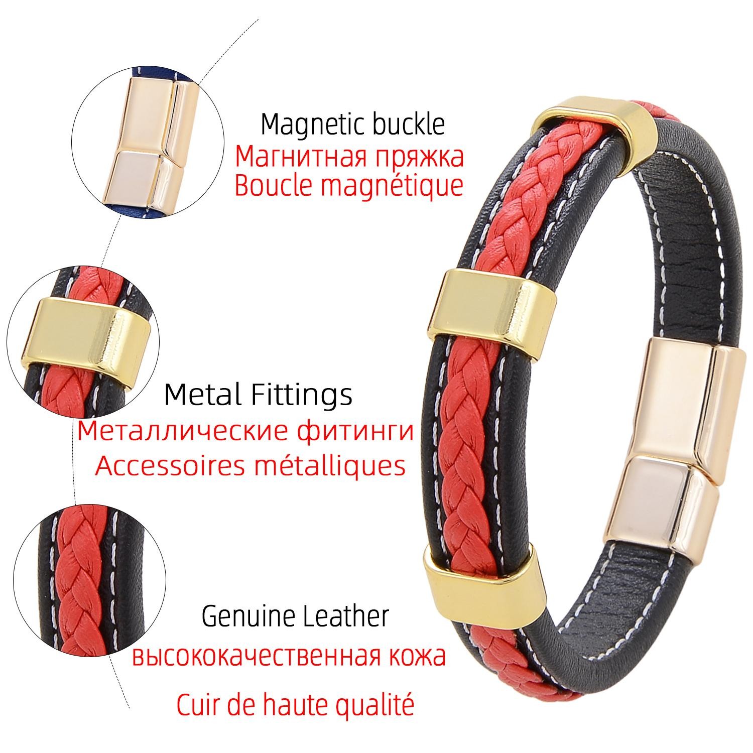 Classic Braided Leather Bracelet for Women & Men – Zinc Alloy Clasp Jewelry