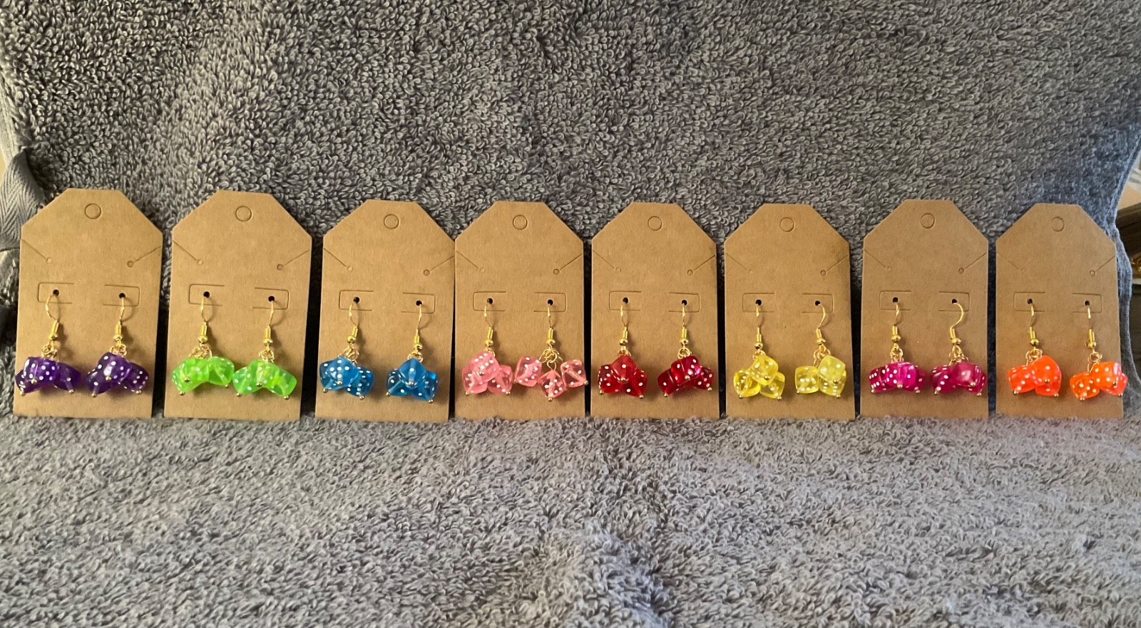 Bunco Dice Mini Dice Three Dice Earrings
