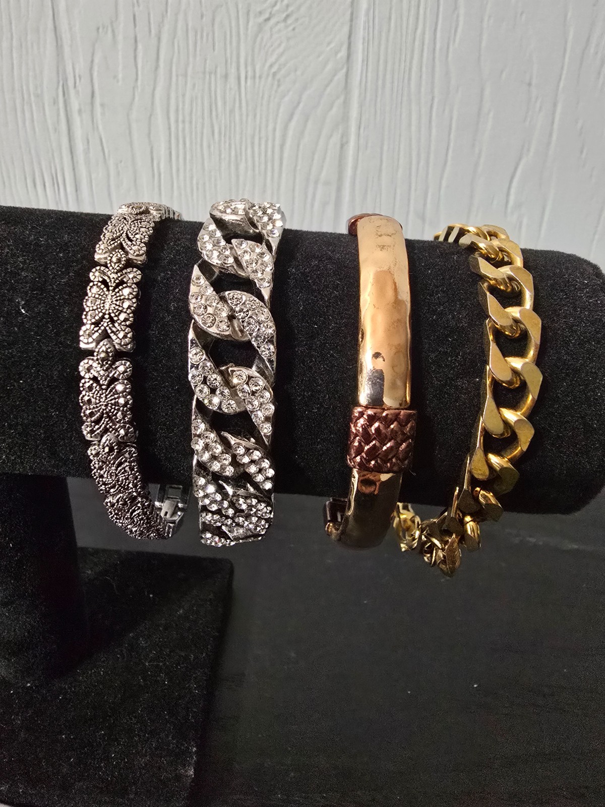 Mixed metal materials and colors Lot of 9 bracelets