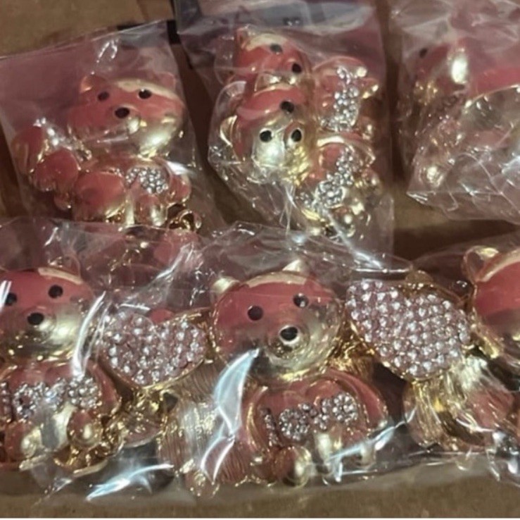 XOXO Gold Plated & Filled Cute Bear Jewelry Set for Women: Bride Bridesmaid