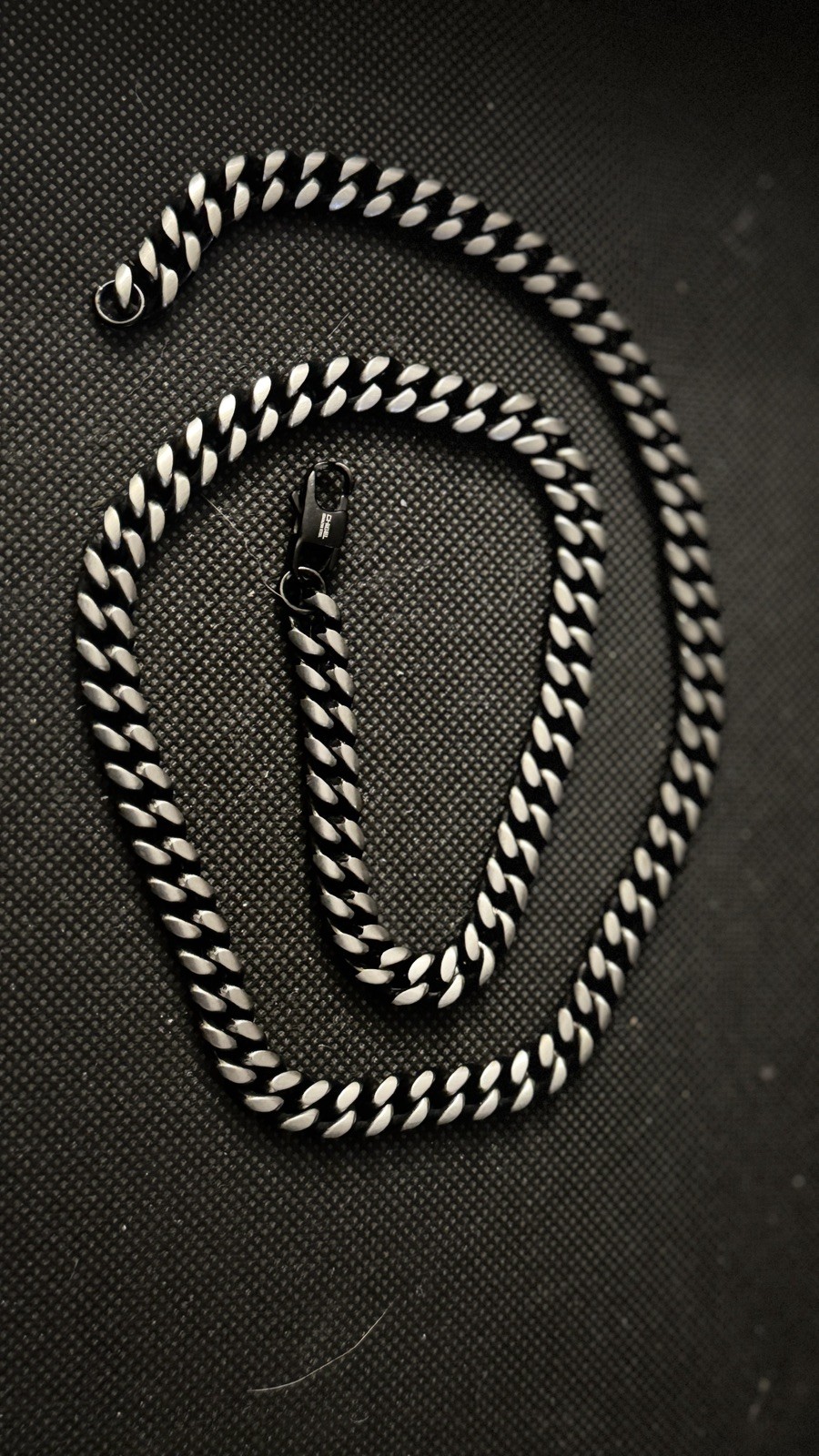 CHISEL Black Stainless Steel Curb Chain Necklace Mens 74cm 69g 7mm