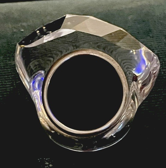 Daniel Swarovski Paris Nepal Crystal Cocktail Ring, Clear,Size 7, Mint Cond