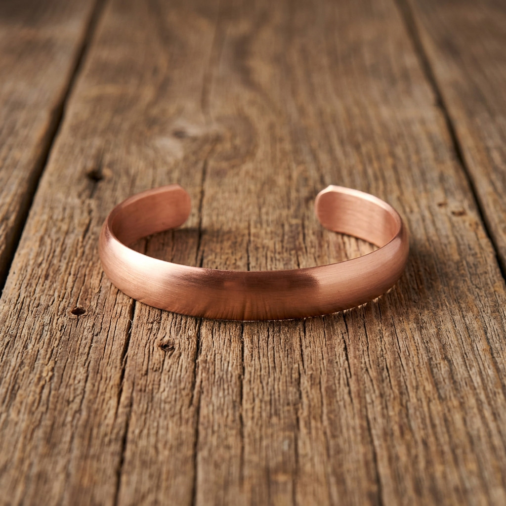 Solid Copper 12mm Dome Cuff Pure Copper Arthritis Therapy Heavy 50gr. Bracelet