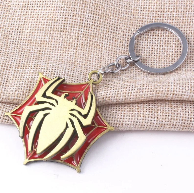 1pc Cartoon Spider Blade Metal Keychain Trendy Movie Fan Gift Pendant – NEW