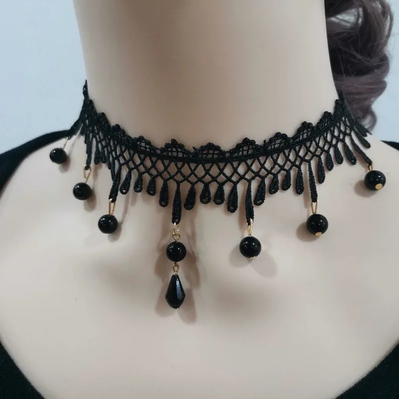 Lady Chokers Leaf Tassel Women Neck Jewelry Accessory Girl Lace Gothic Vintage S