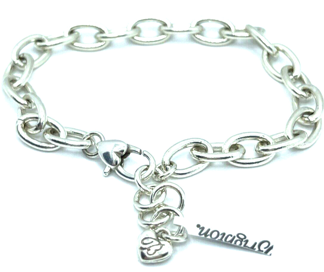 Brighton Signature Ovals Chain Use Clip On Snap Charms Bracelet 8.5in NWT