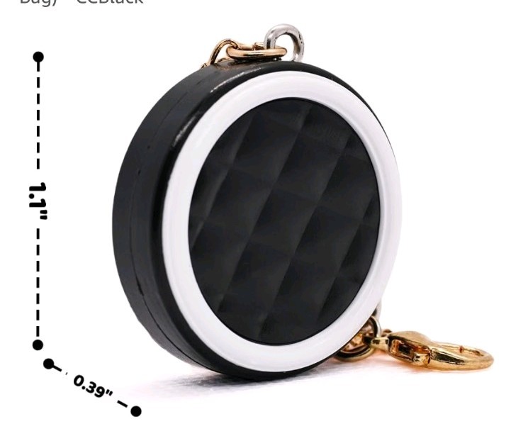 Round Black Charm Pendant Necklace Gold Tone Cable Chain Lobster Closure