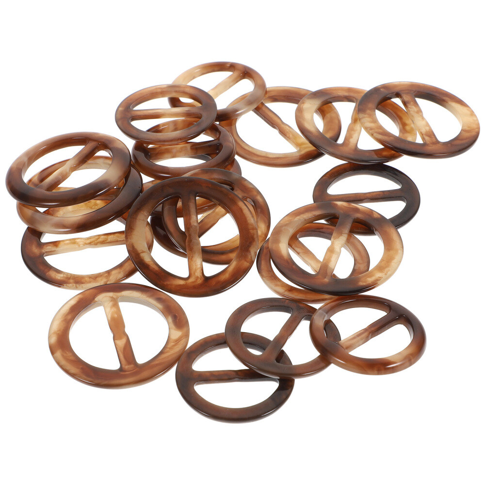 20Pcs Scarf Rings and Slides Tee Shirt Holder Clip Silk Sweater Miss Man