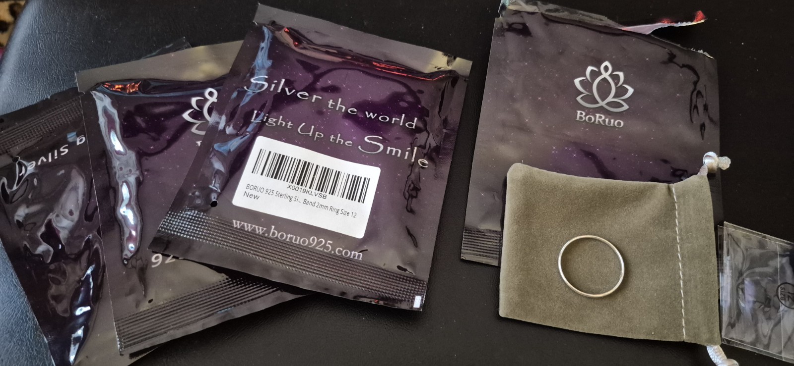 Sterling Silver 2 mm Bands Set Of 4 Blind Bag Approx Size 10 womens