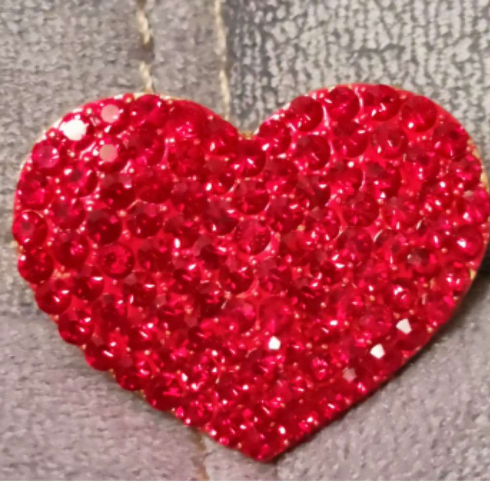 Classic Red Love Rhinestone Brooch For Women Gift Pin Jewelry Accessories USA