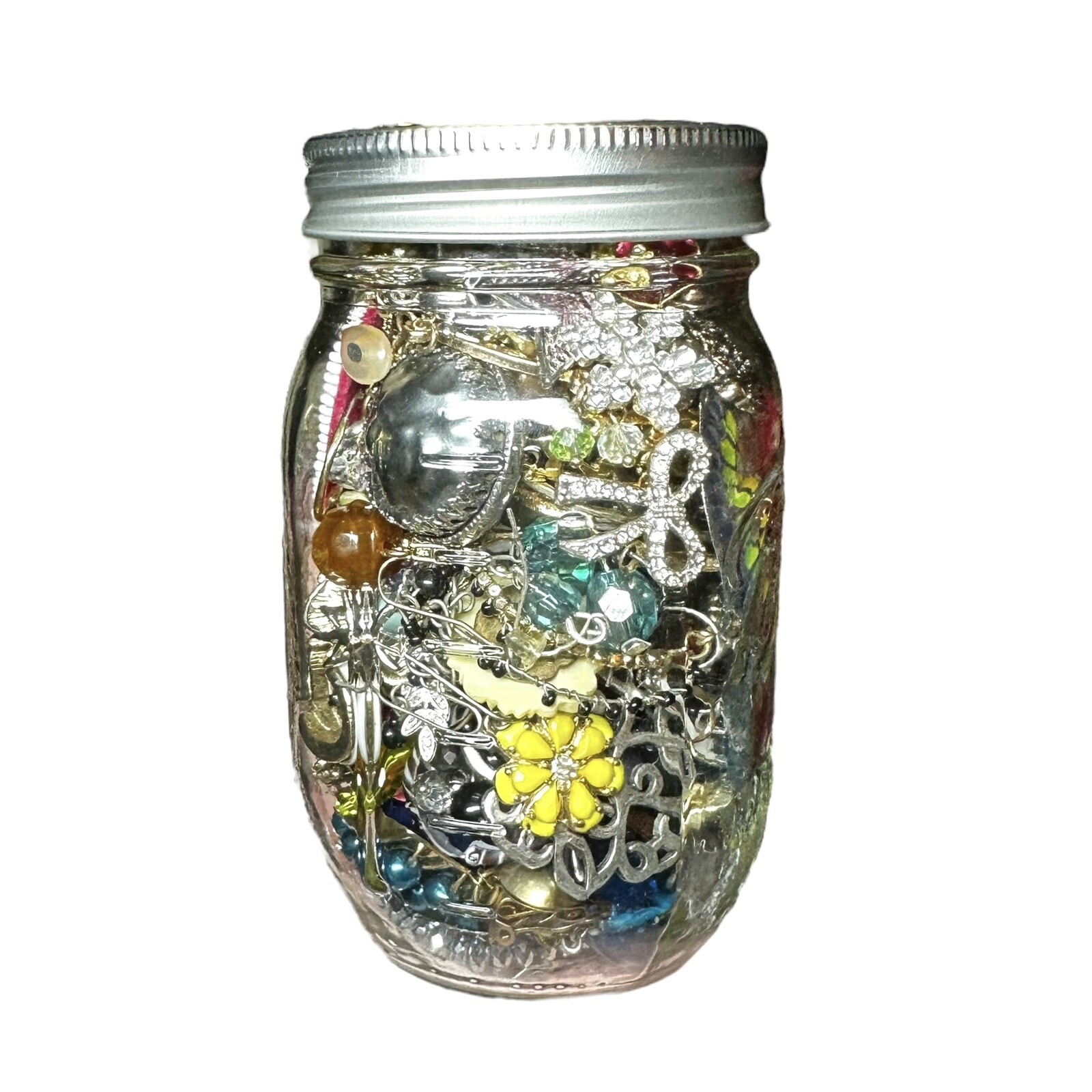 GIFT 16 oz Mason Jar Mystery Lot Surprise Box Jewelry Necklaces Tik Tok Mixed