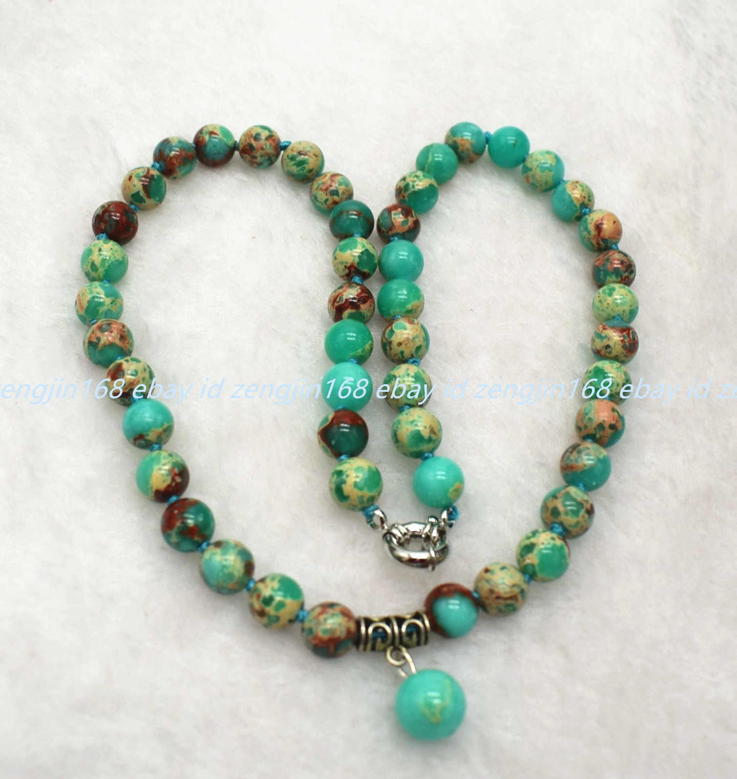 New Pretty Natural 6/8/10mm Multicolor Shoushan Jasper Gems Round Beads Necklace