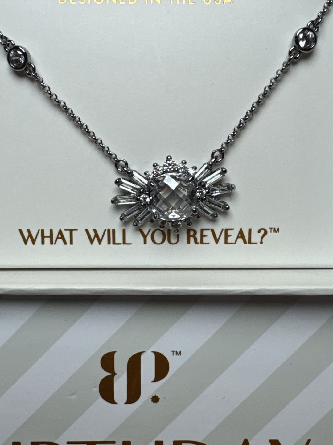 BP April 26 The Mayci Necklace Clear CZ on Hematite