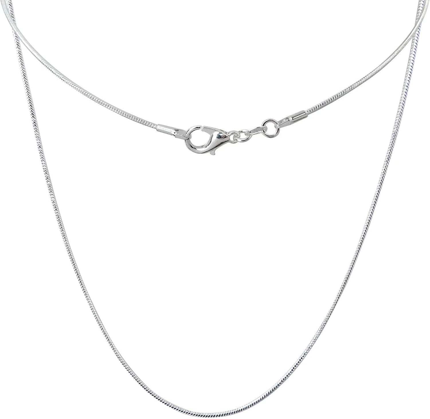 10PCS Wholesale 925 Silver 1MM 16-24inch Snake Chain Necklace Jewelry