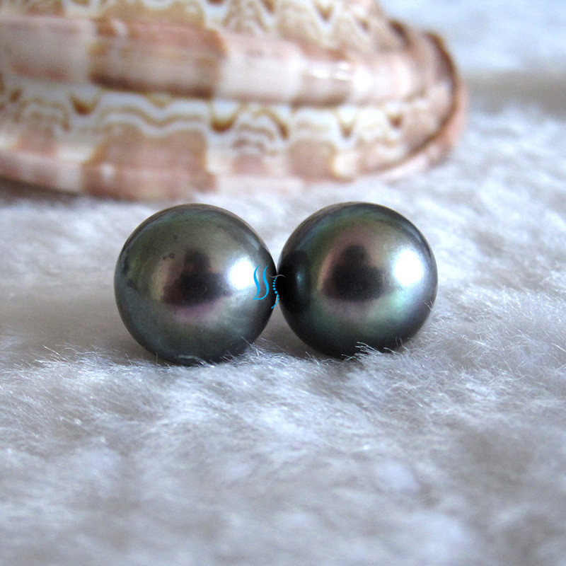 11.5-12.0mm Freshwater Pearl Earrings Stud Earrings——MORE COLORS