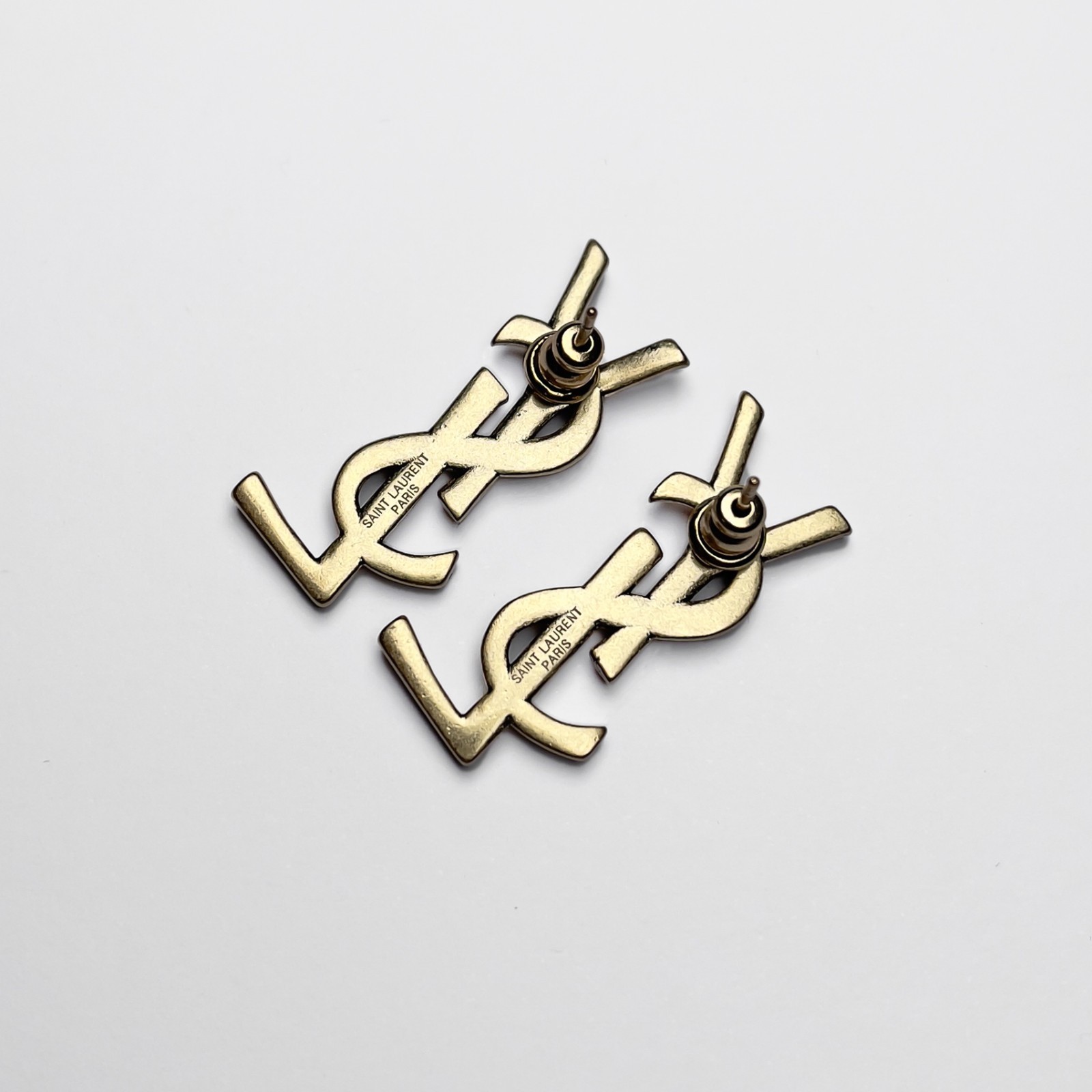 SAINT LAURENT YSL Monogram Stud Earrings