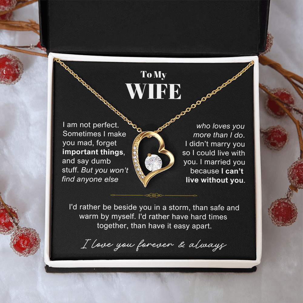 To My Wife Heart Necklace Anniversary valentines meaningful Gift From Husband