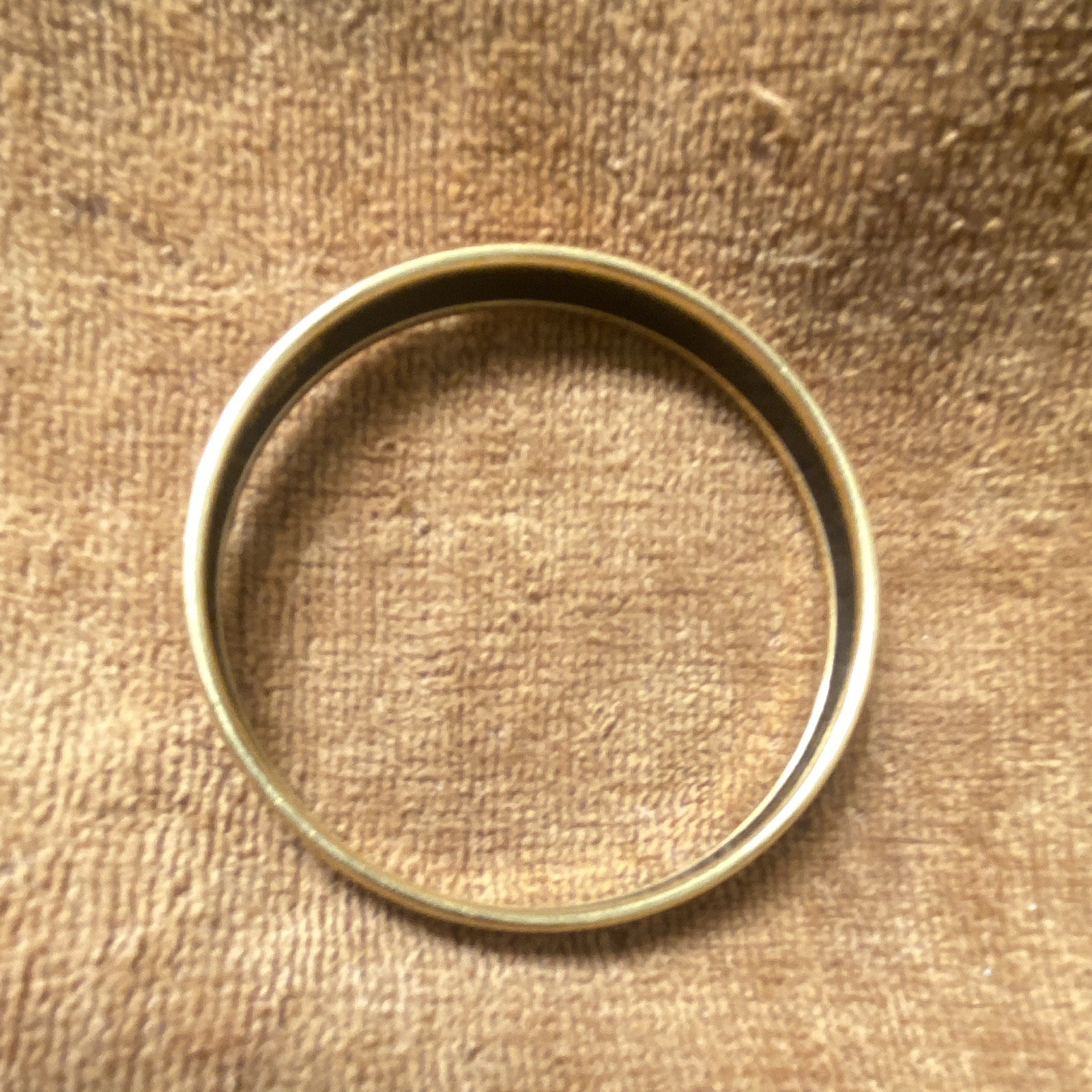 HERMÈS Signed Enamel Bangle Bracelet Gold Tone Orange White and Black.